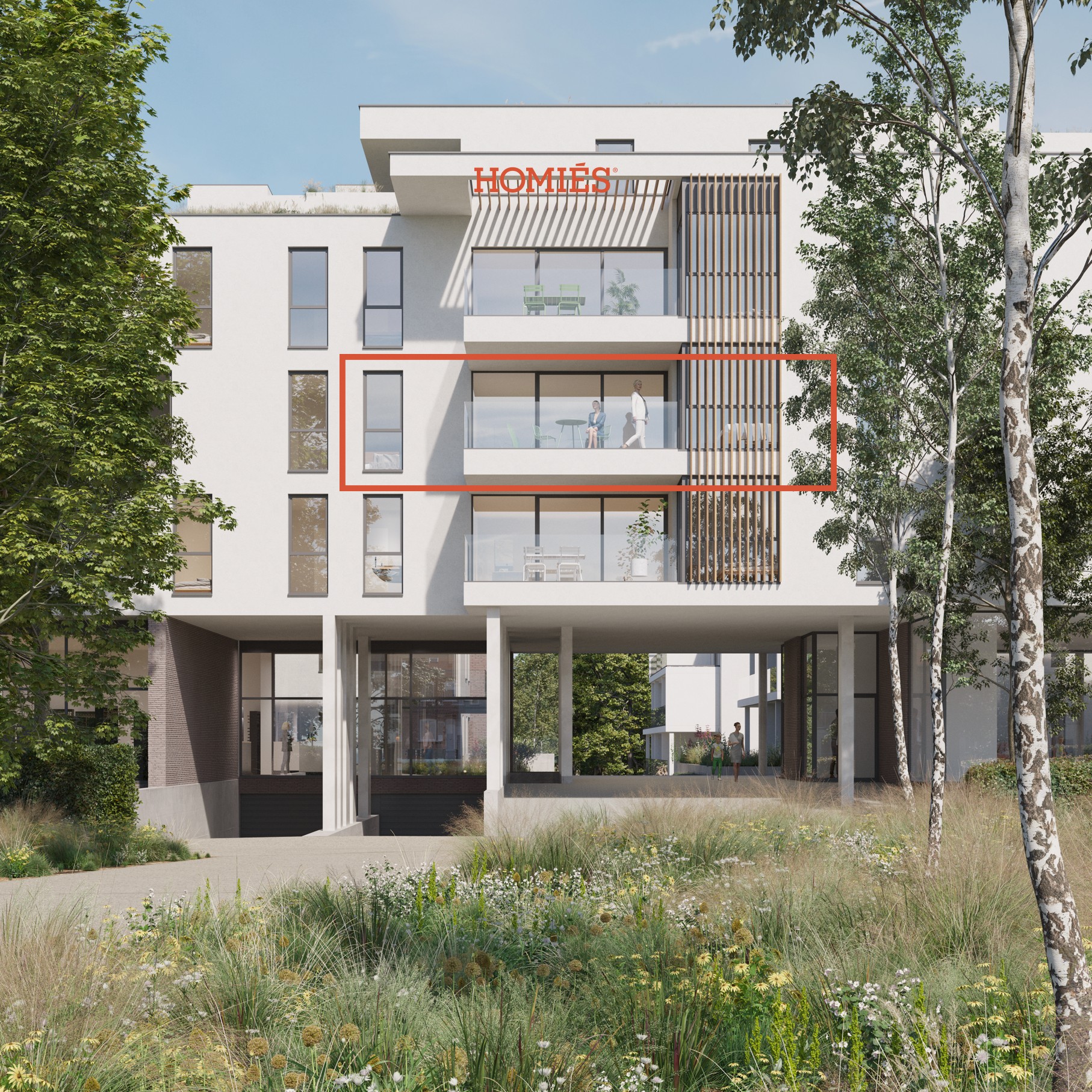 Appartement met 2 slaapkamers en mooi terras