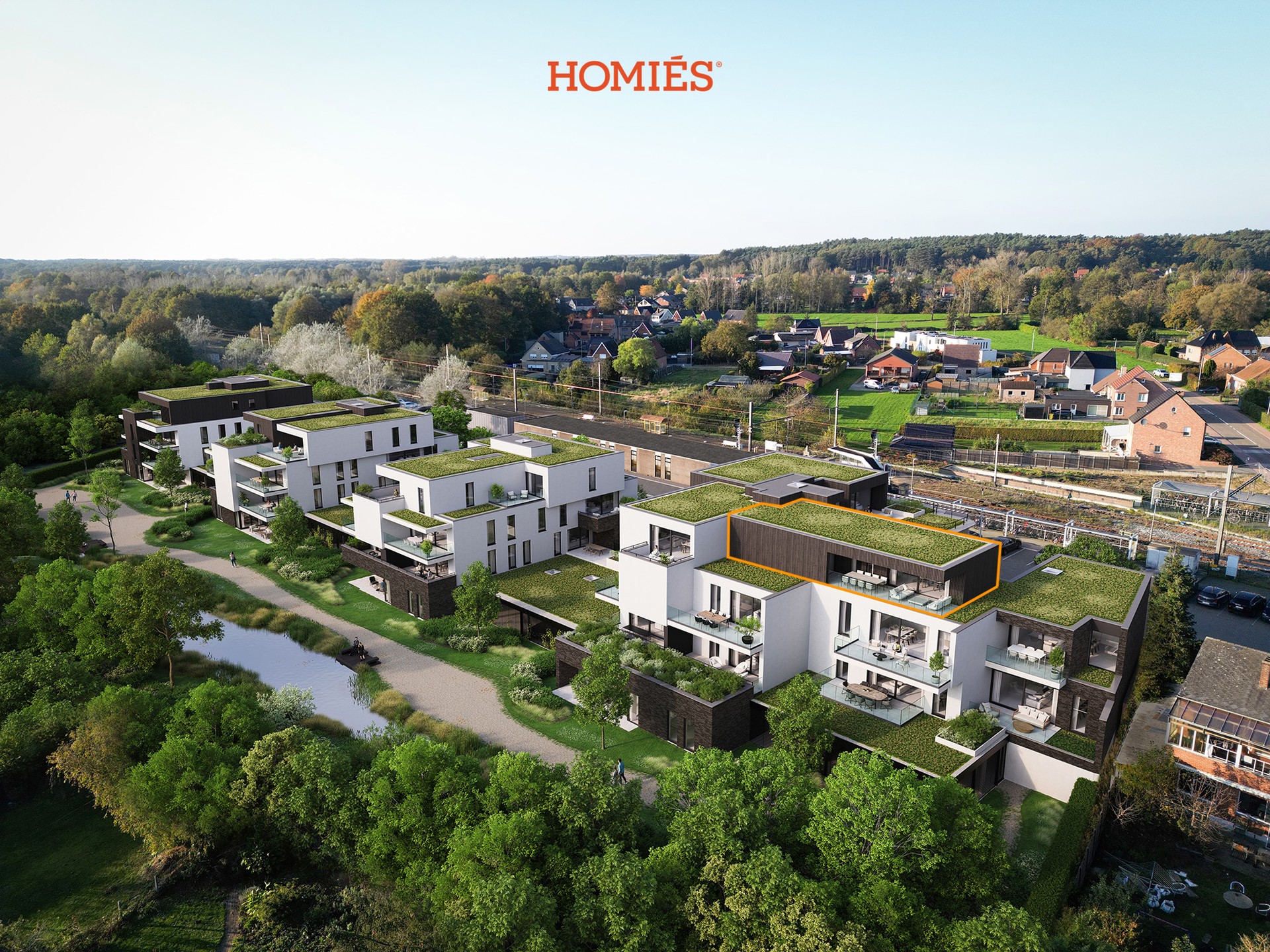 Penthouse met 2 slaapkamers en prachtig terras