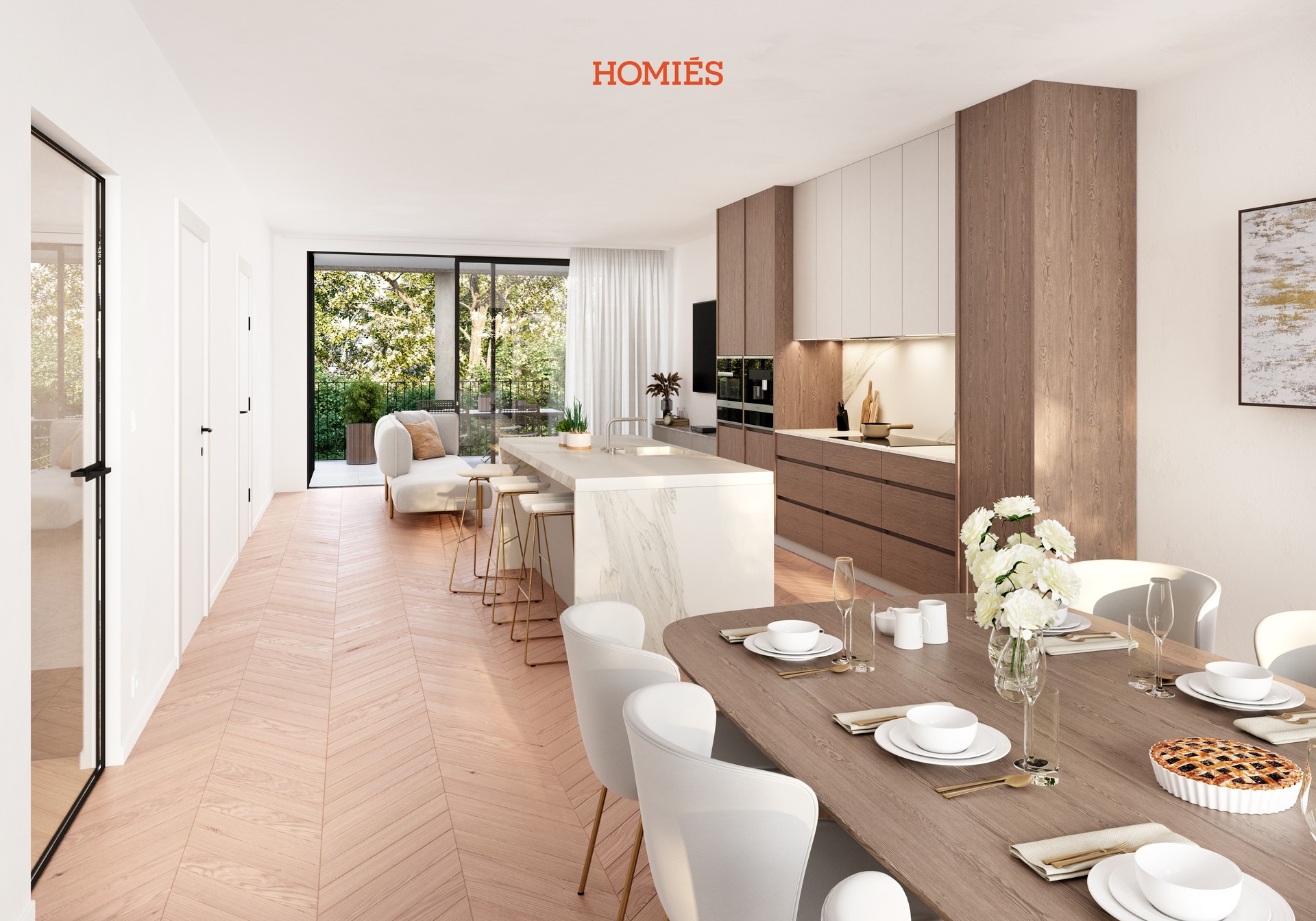 Stijlvol 1-slaapkamerappartement met dressing