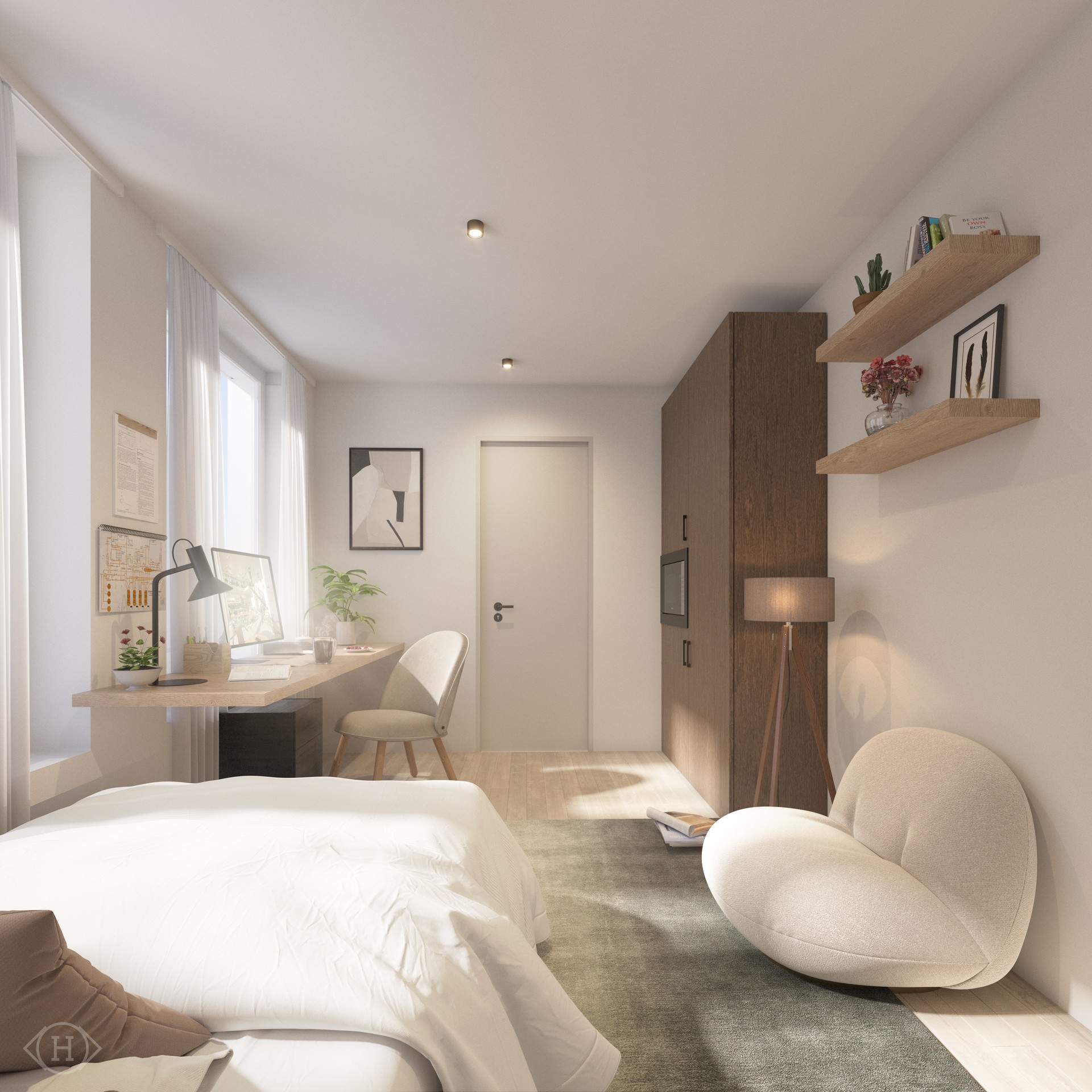 Nieuwbouw studentenkamer met eigen terras