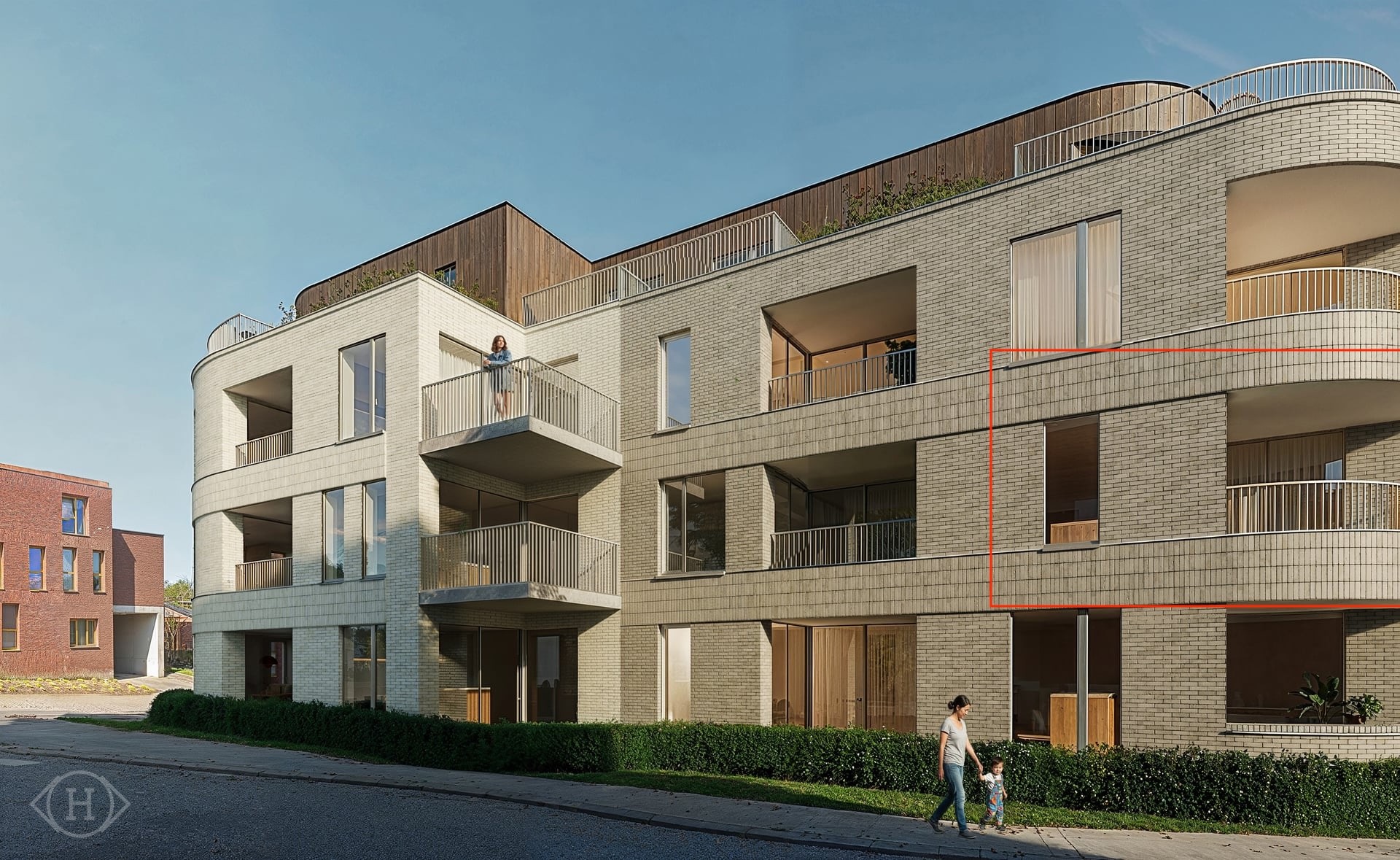 Prachtig hoekappartement 2slpk en terras