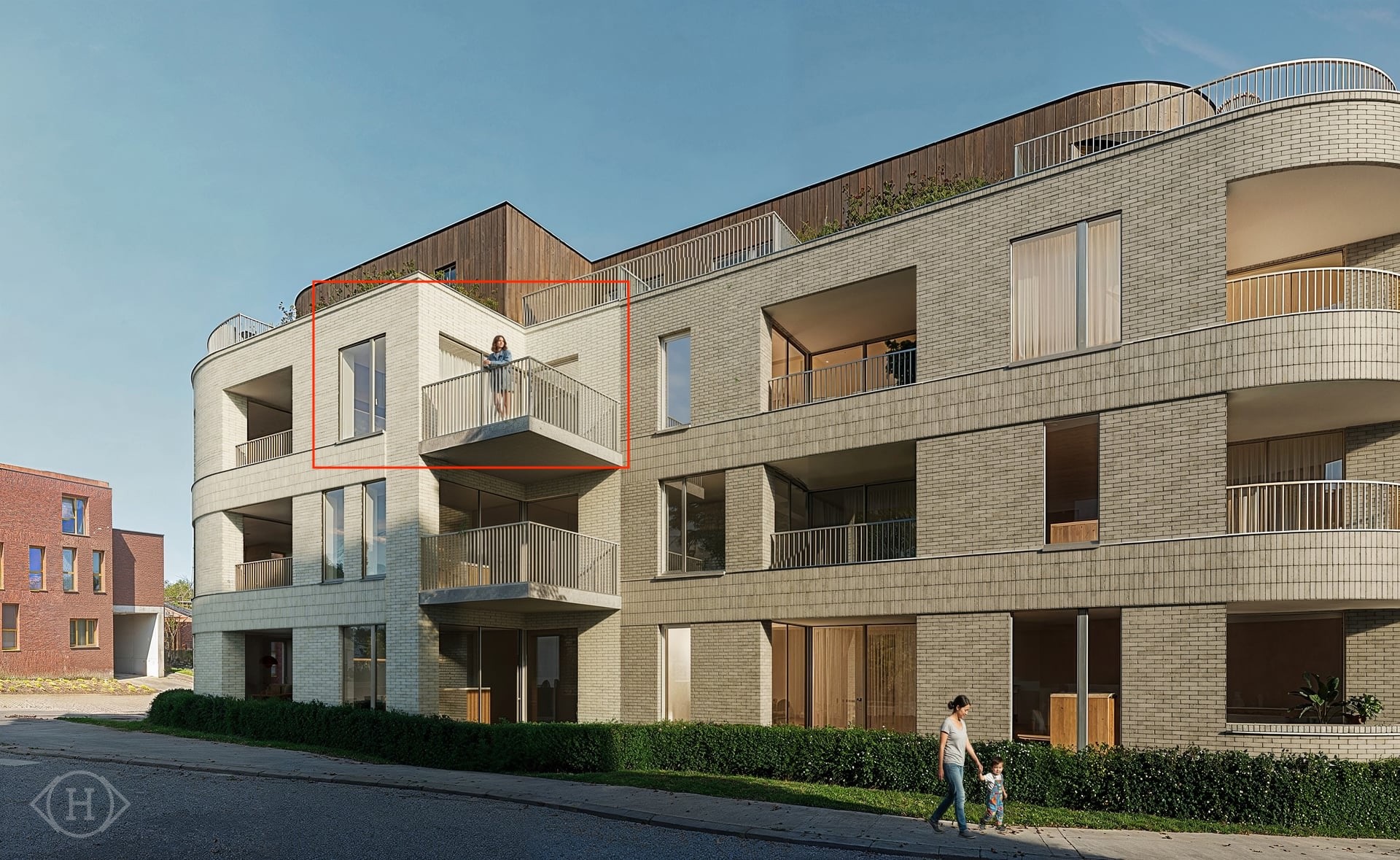 Prachtig appartement 2slpks en terras