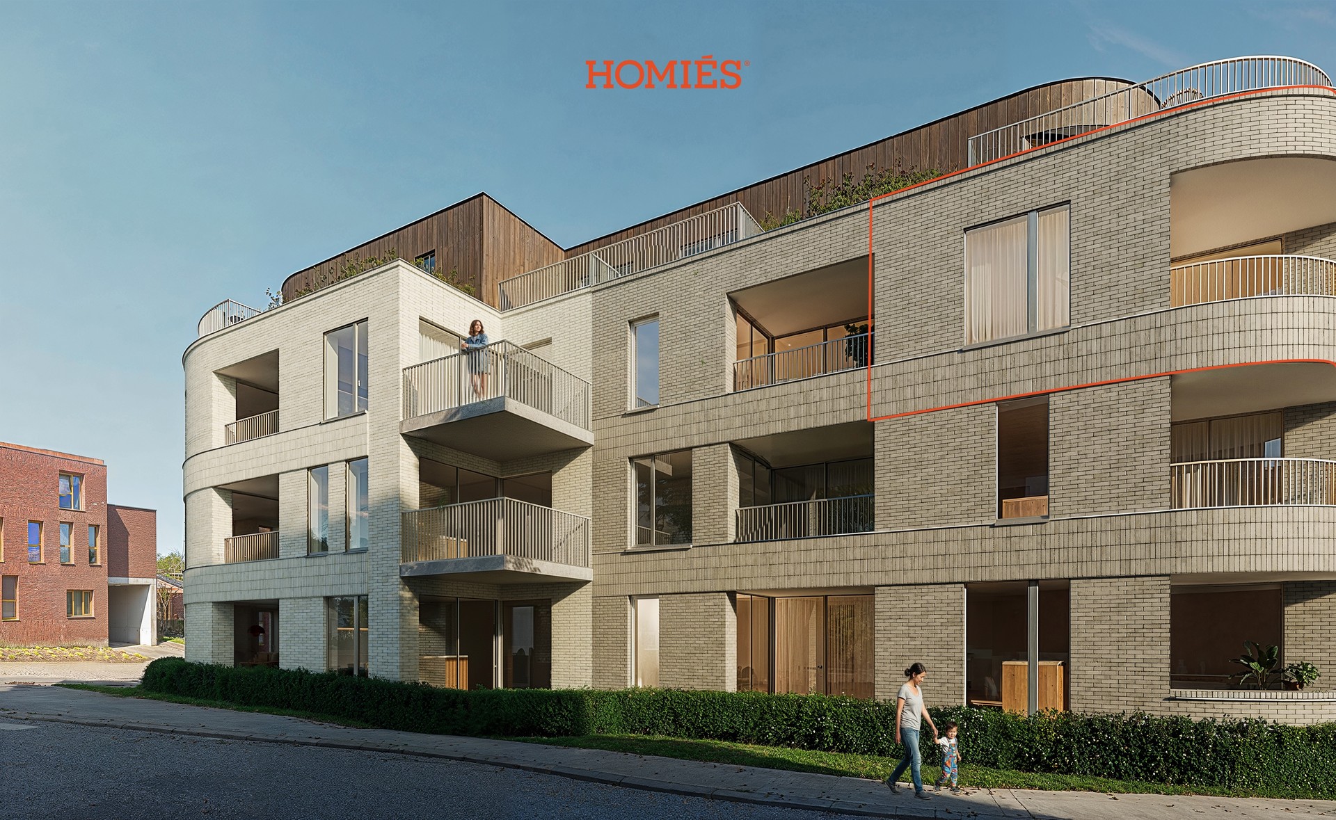Prachtig hoekappartement 2slpk en terras