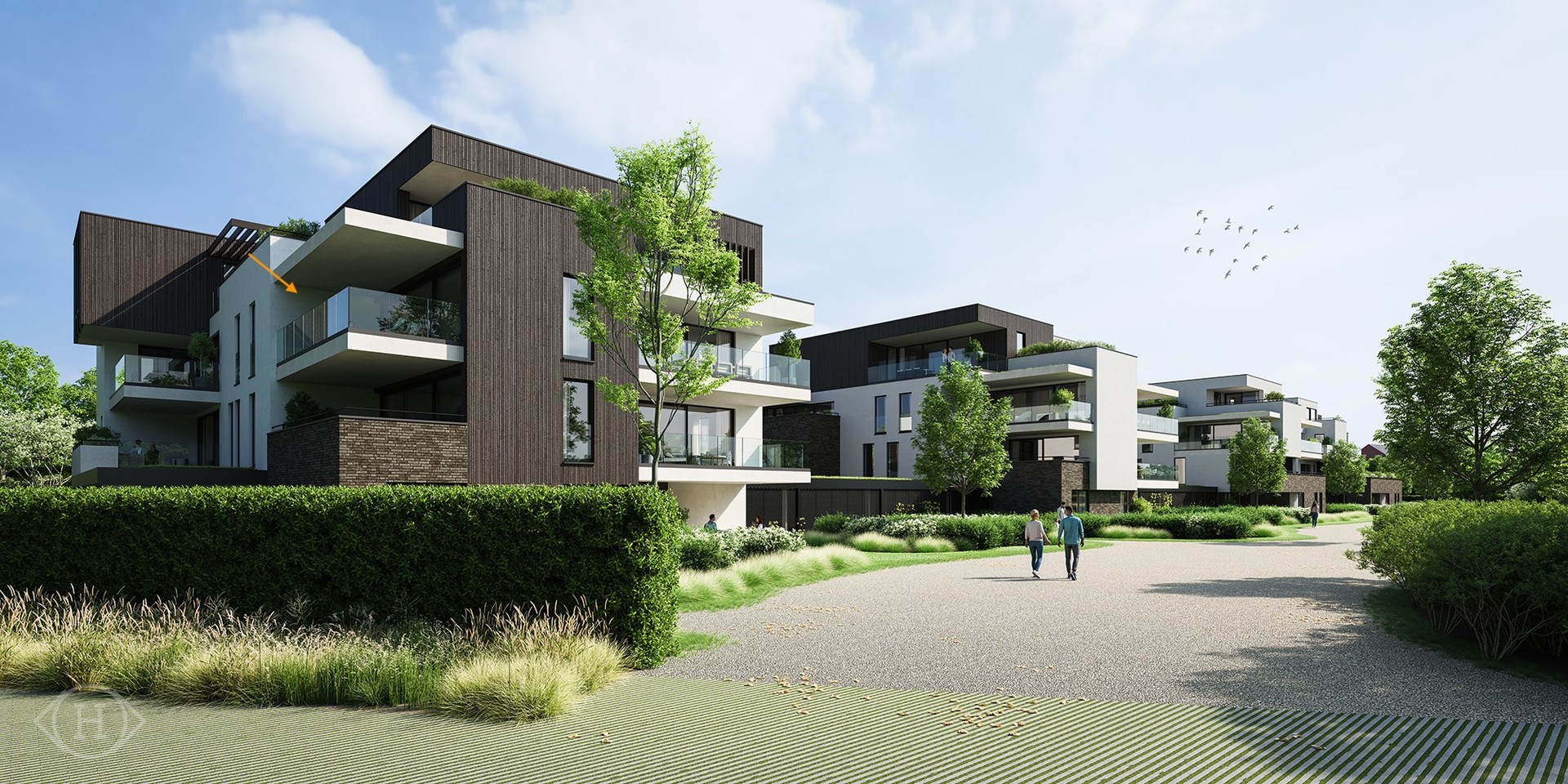 Hoekappartement 2 slpk met prachtig terras